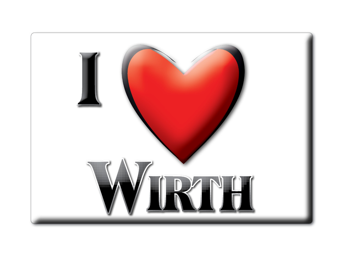 Imán de nevera Wirth nombre apellido Love San Valentín cumpleaños regalo - Imagen 5 de 9