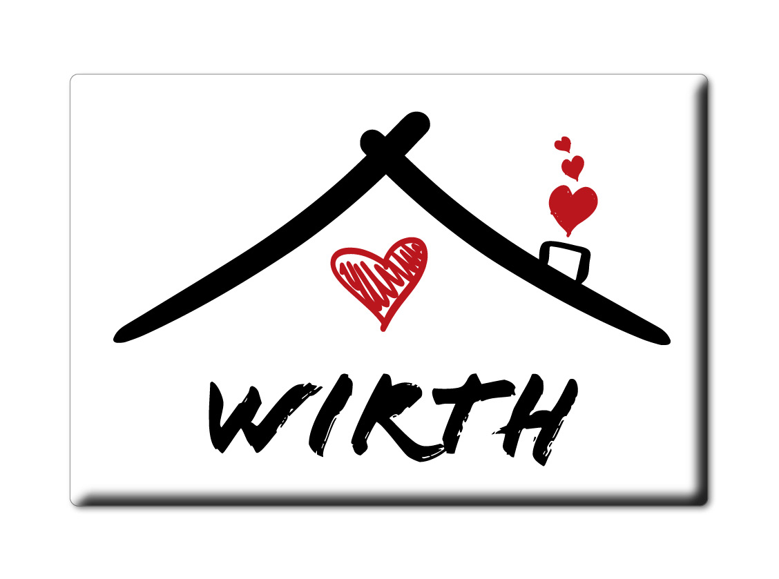 Imán de nevera Wirth nombre apellido Love San Valentín cumpleaños regalo - Imagen 7 de 9