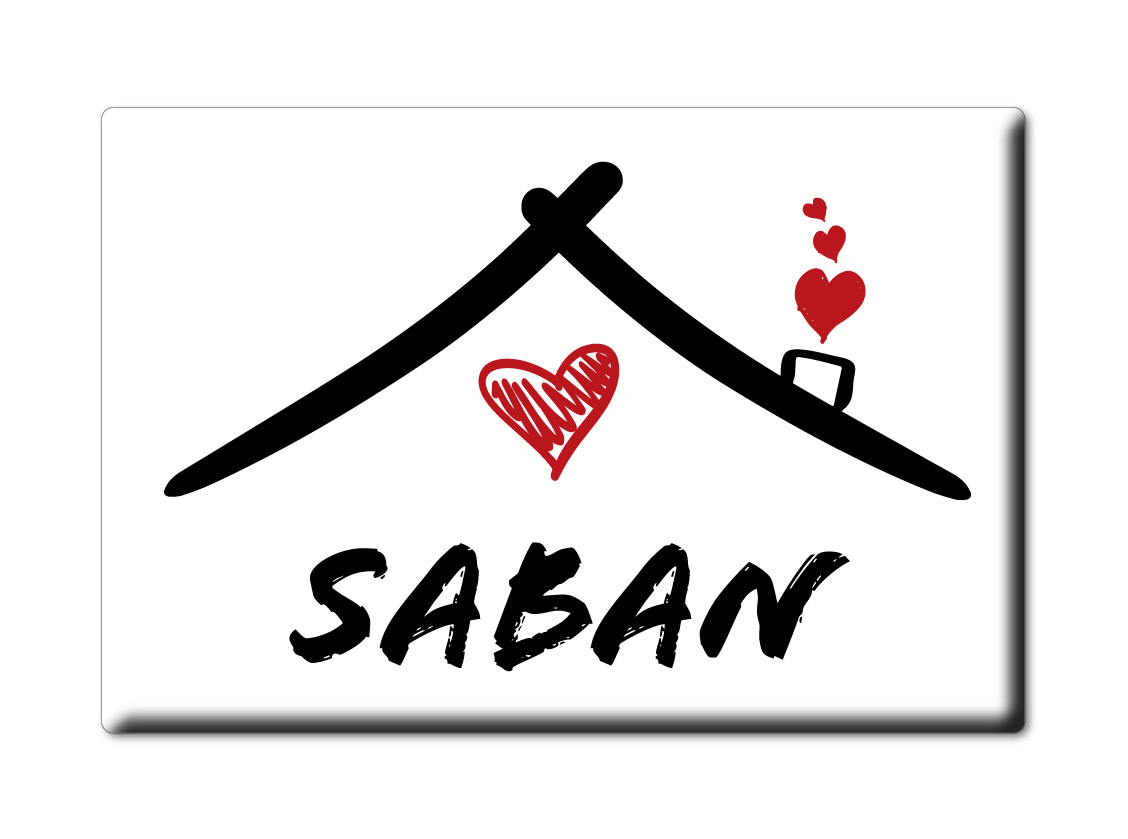 Imán de nevera Saban nombre apellido Love San Valentín cumpleaños regalo - Imagen 7 de 9