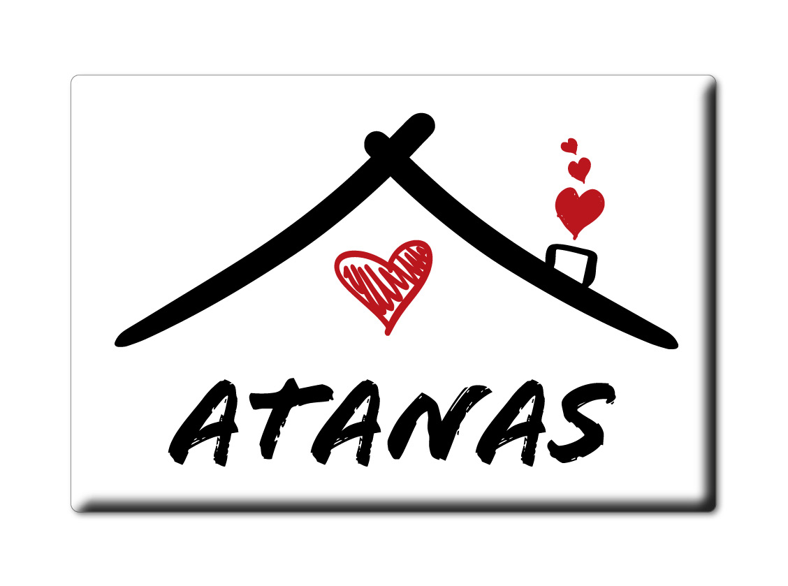 Imán de nevera Atanas nombre apellido amor San Valentín cumpleaños regalo - Imagen 7 de 9