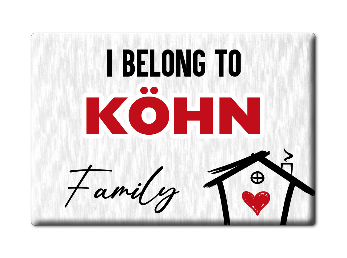 Köhn Kühlschrankmagnet Familie Name Nachname Love Valentinstag Geburtstag Gift - Picture 6 of 9