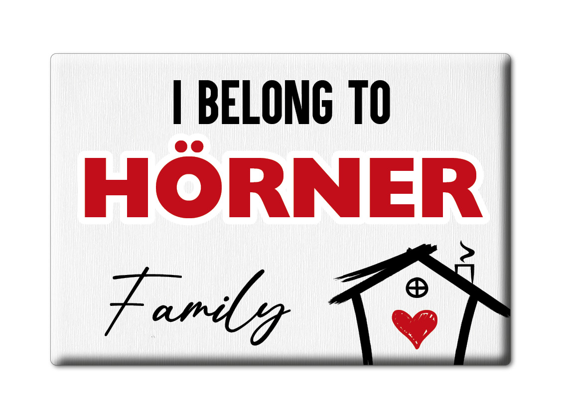 Hörner Kühlschrankmagnet Familie Name Nachname Love Valentinstag Geburtstag Gift - Picture 6 of 9