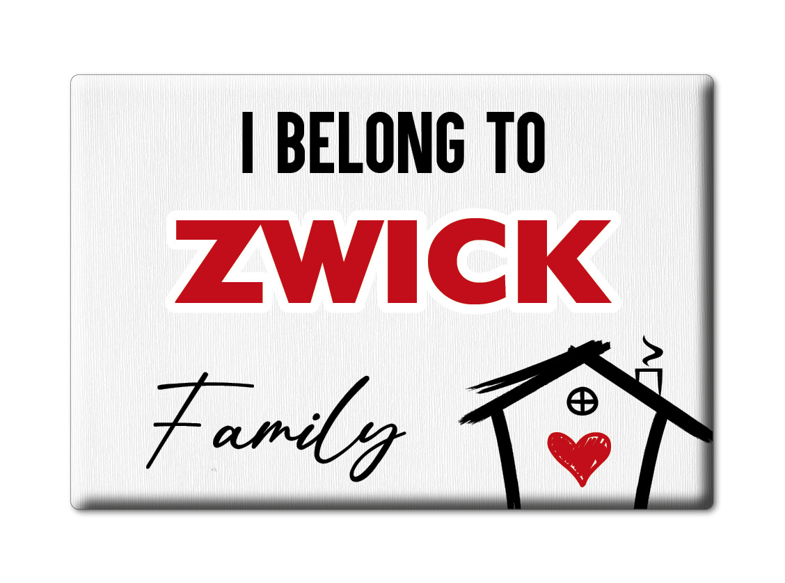 Imán de nevera Zwick apellido apellido Love San Valentín cumpleaños regalo - Imagen 6 de 9