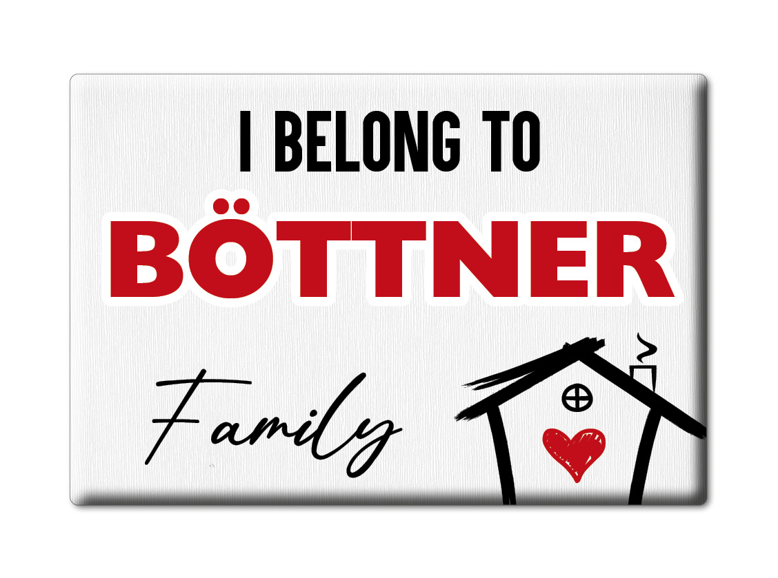 Böttner Kühlschrankmagnet Familie Name Nachname Love Geburtstag Grad Gift - Picture 6 of 9