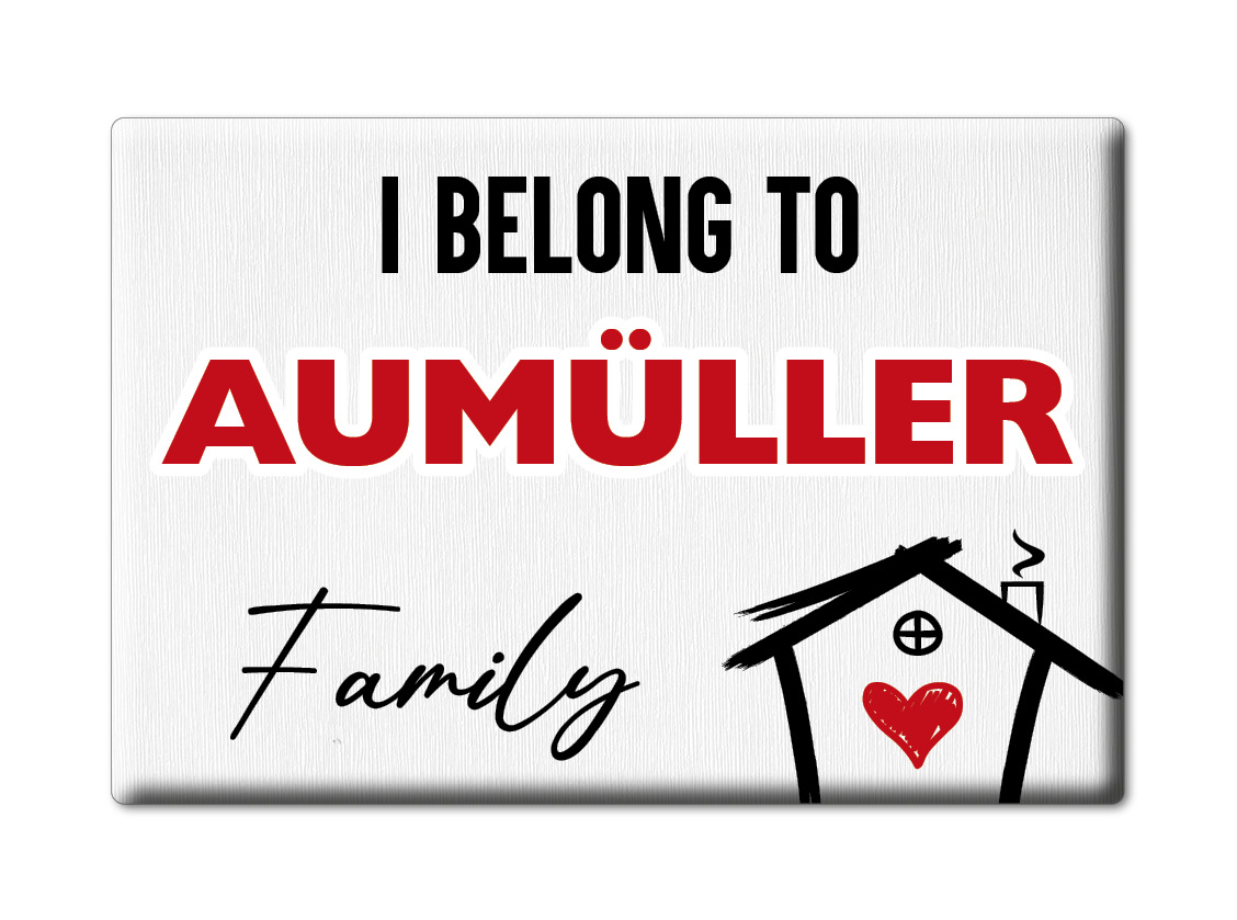 Aumüller Kühlschrankmagnet Familie Name Nachname Love Geburtstag Grad Gift - Picture 6 of 9