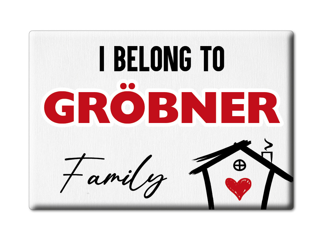 Gröbner Kühlschrankmagnet Familie Name Nachname Love Geburtstag Grad Gift - Picture 6 of 9