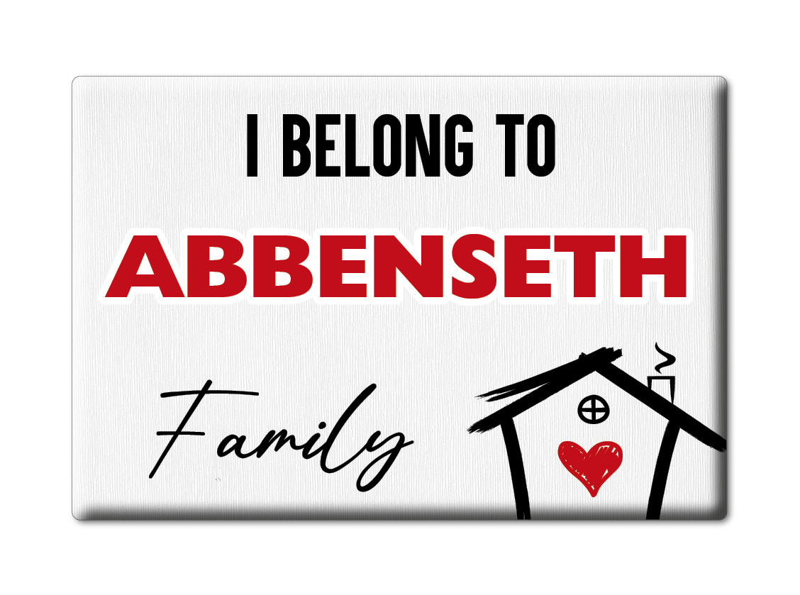 Abbenseth Kühlschrankmagnet Familie Name Nachname Love Geburtstag Grad Gift - Picture 6 of 9