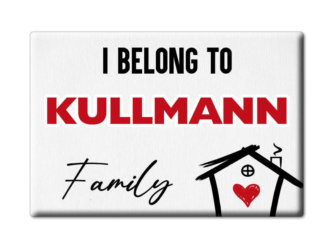 Kullmann Kühlschrankmagnet Familie Name Nachname Love Geburtstag Grad Gift - Picture 6 of 9