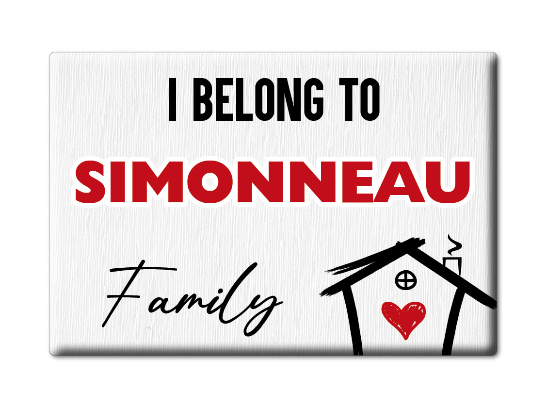 Simonneau France Nom De Famille Prénom Cadeau Aimant Anniversaire Love - Picture 6 of 9