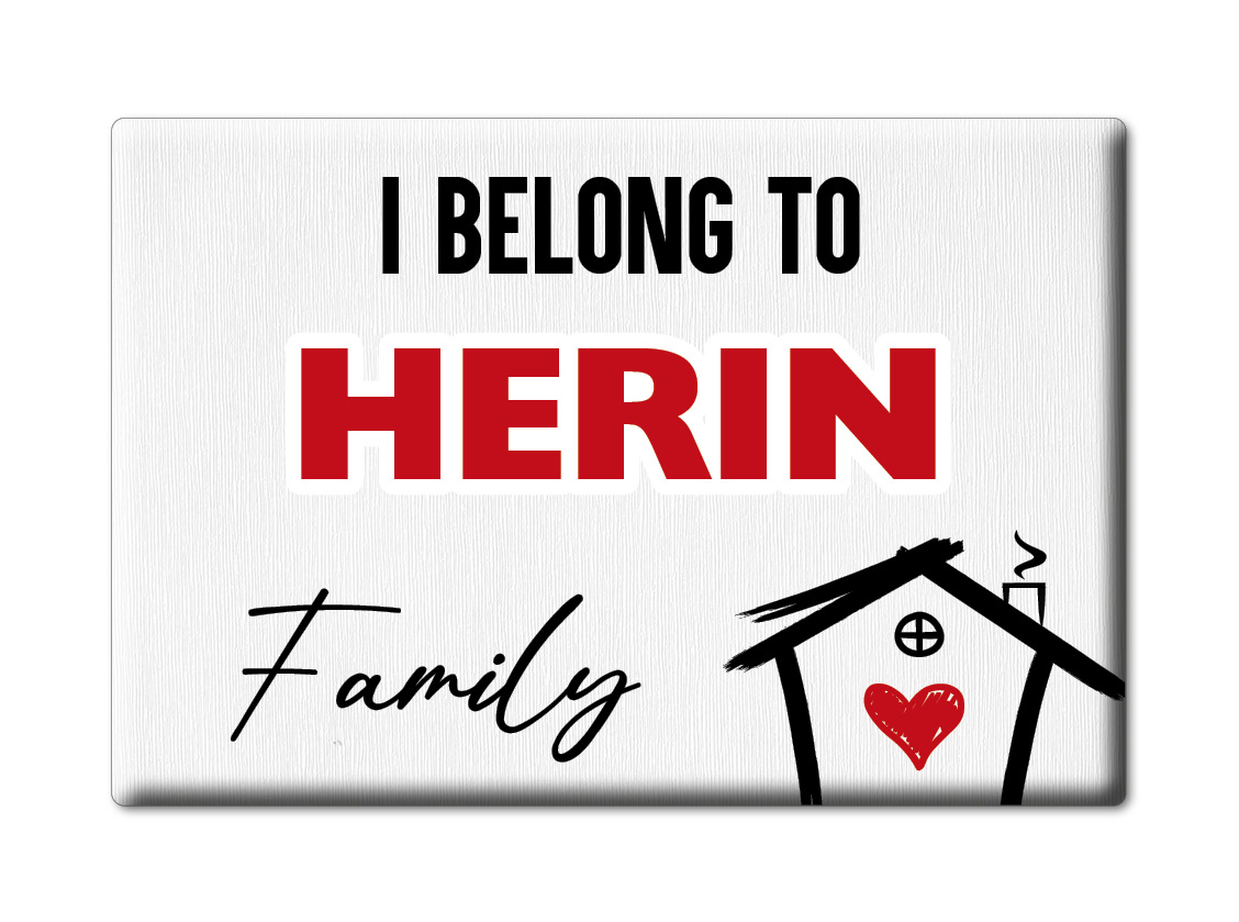 Herin France Nom De Famille Prénom Cadeau Aimant Anniversaire Love - Picture 6 of 9